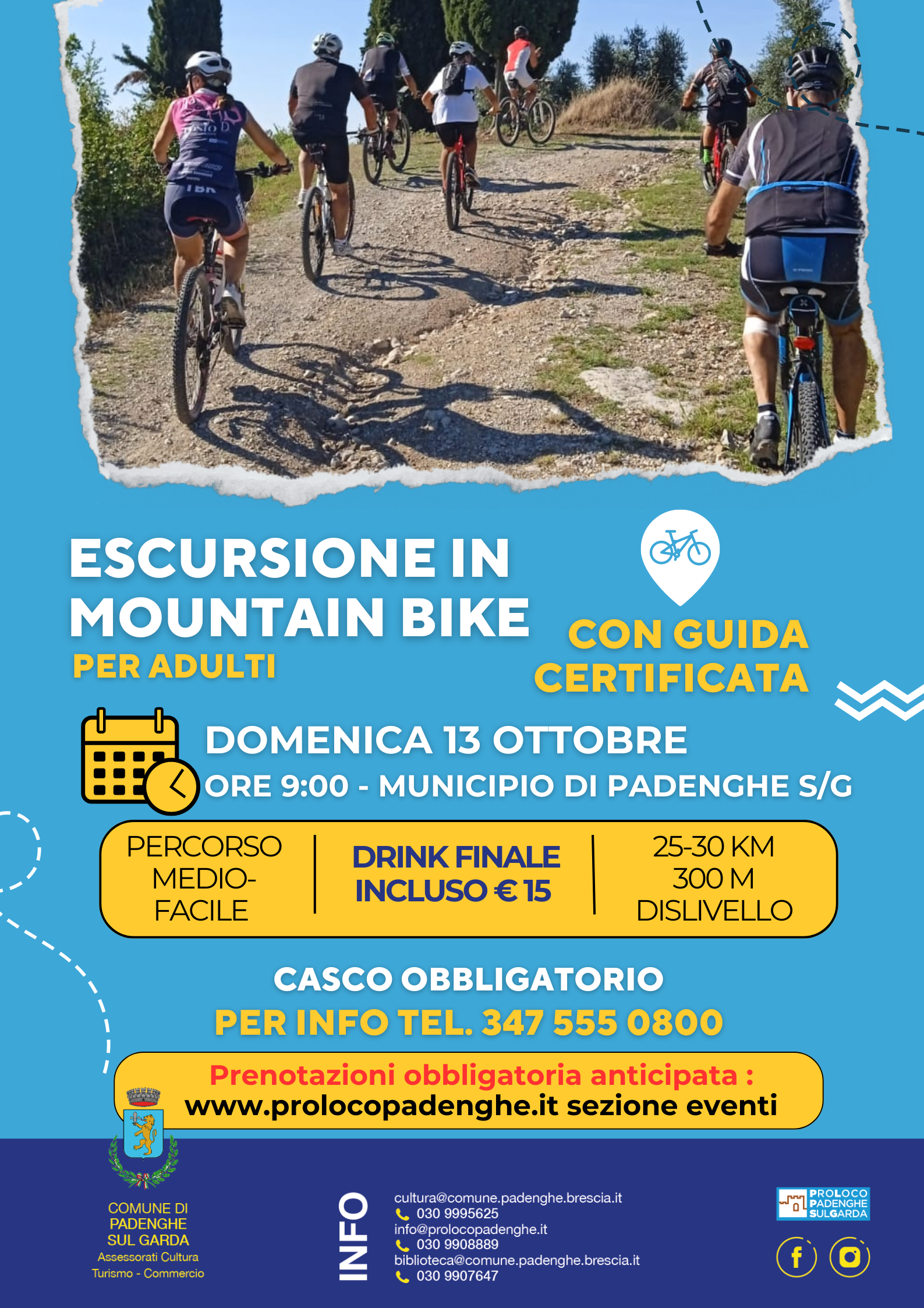 ESCURSIONE IN MOUNTAIN BIKE 13 OTTOBRE